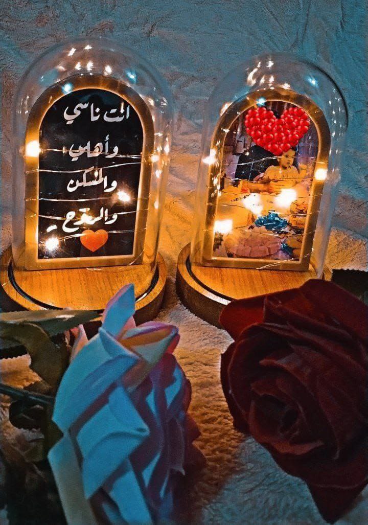 قبة زجاجية مضيئة مخصصة بالاسم